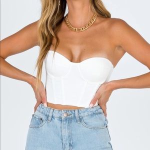 NWT [Princess Polly] White Corset Top US4
